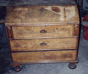 Komoda do pisania (SCHREIBKOMODE) Barok, okoo 1760r. Polska. Przed renowacj.