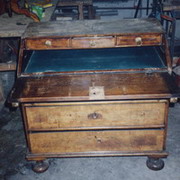 Komoda do pisania (SCHREIBKOMODE) Barok, okoo 1760r. Polska. Przed renowacj.